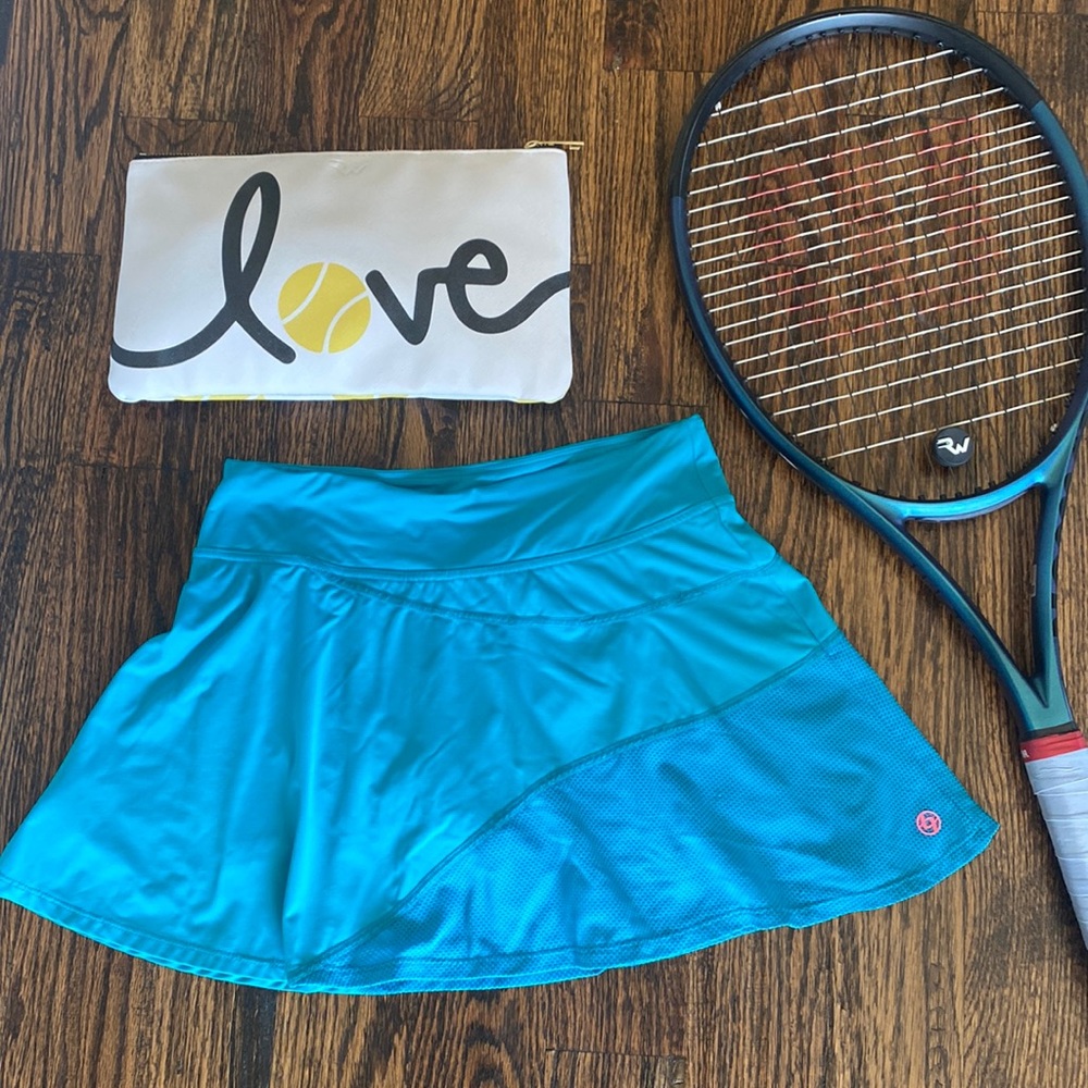 Lija teal green tennis/pickle ball skirt 4-6